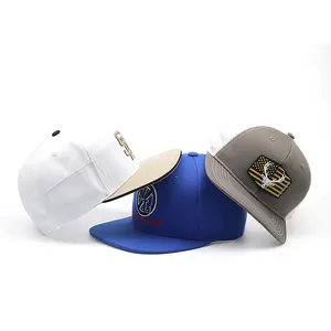 Gorro Snapback de perfil bajo, venta al por mayor de China, moda, 6 paneles, bordado 3D, ala plana, gorras Snapback ajustadas, sombreros para hombres