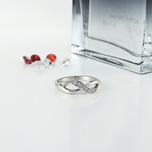 yunnique Silver Women's Fashion <b>Ring</b> With Diamond Channel Setting Geometric Design Gift Jewelry - Product Image 3