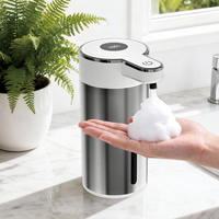 ST-03 Nouveau design Distributeur automatique de savon 400 ml 4 niveaux réglables Affichage LED Fenêtre de niveau visible Certifié CE FCC
