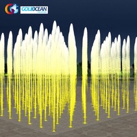 Fontaine à jets de sol à sec de petite taille en acier inoxydable 3,2M*3,2M, fontaine musicale dansante pour parcs, centres commerciaux, hôtels, places publiques