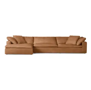 Sassanid OEM Most Comfortable Sofa Living Room Laidback Lounging Sofa Chaise Bench-Seat Sectional