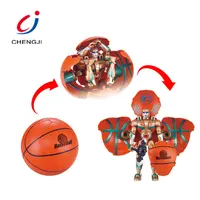 शांत बच्चों लड़ स्मार्ट प्लास्टिक बास्केटबॉल परिवर्तन लड़का विरूपण रोबोट खिलौने