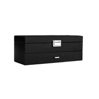 Eonluxe - Caja para Relojes de 6 Ranuras, Caja de Joyería de Cuero de Doble Capa, Caja de Almacenamiento Multiusos, Caja de Exhibición Rectangular, Estuche para Gafas