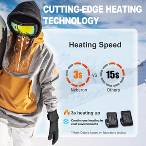 Gants Chauffants Électriques de Ski Sportifs Rechargeables Hiver avec Batterie Lithium 7.4V 2200Mah pour Vélo et Moto - Product Image 3