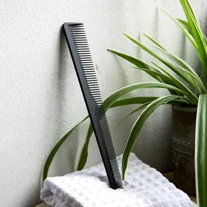 Gloway Professional Salon Hairdressing Plastic Wide and Fine Tooth Hair Cutting Black Tapered Barbering Combs Taper Styling Comb