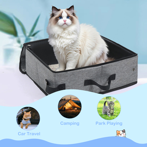 Sanitário Portátil para Gatos: Caixa de Areia Dobrável e Impermeável para Viagem, Fácil de Transportar para Gatos Abaixo de 10kg - Product Image 6