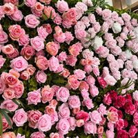 Großhandel Künstliche Blumenwand mit Rosen und Hortensien für Hochzeits-, Festival- und Geburtstagsdekorationen Blumenwand