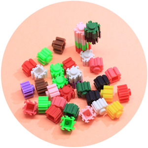 Blocs de construction en plastique colorés, perles, miniatures, jouets pour maison de poupée, garnitures pour slime, accessoires de bijouterie, ornements DIY - Product Image 6