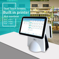 Écran tactile tout-en-un de caisse enregistreuse de restaurant du marché OEM ODM avec système à double écran
