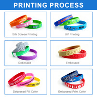 Bracelet personnalisé léger et souple en silicone gaufré couleur unie, étanche, style religieux, avec logo de votre marque sur mesure