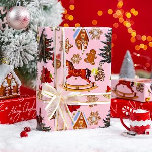 Yarcony Christmas <b>Wrapping</b> <b>Paper</b> 46.8 Sq Ft Single Side No Fading Gift Craft Holiday Wrap - Product Image 5