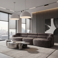 Ensemble de canapés modulaires en tissu mousse, design moderne, écologique, confortable, pour appartement, centre commercial, hôtel, villa, facile à assembler