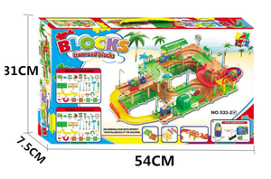 Regalo de Navidad los niños bricolaje montar juguete coche de carreras de <span class=keywords><strong>pista</strong></span> con batería operatd - Product Image 3
