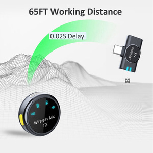Boîtier de charge portable pour microphone de Lavalier sans fil magnétique pour l'enregistrement vidéo en direct - Product Image 2