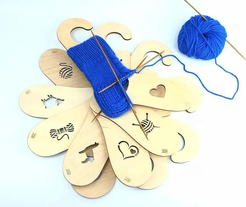 Olingart — blocs de chaussettes en bois, artisanat équipé d'un outil de tricot, séchoir de chaussettes en bois