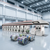 Machine d'impression sur moulinet multicolore, en pp/PVC/PET/PE/OPP, système d'impression par gravité, rouleau 8 pièces, vente en gros