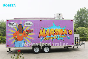 Grande remorque de restauration <span class=keywords><strong>en</strong></span> acier inoxydable, avec four, camion alimentaire, ailes de poulet et frites, magasin, snacks - Product Image 2