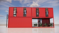 Maisons modulaires préfabriquées à deux étages, personnalisées, de 20 et 40 pieds, en conteneurs pliables, pour usage en villa, avec panneaux sandwich écologiques