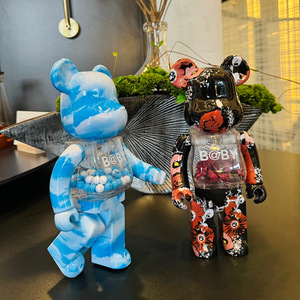 KAW 400% pour figurine Bearbrick, jouet décoratif d'intérieur en plastique et article cadeau pour collection de poupées d'enfants - Product Image 5