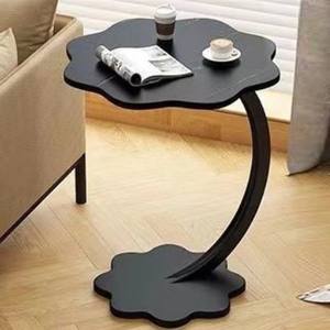 طاولة قهوة شاي مزدوجة فاخرة وحديثة من بتلات الزجاج لتناول الطعام في غرفة النوم أريكة بجانب السرير-بالجملة - Product Image 6