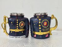 Mug en résine du 250e anniversaire du Corps des Marines des États-Unis - Chope en forme d'uniforme 3D - Fabrication artisanale, OEM personnalisé, vente en gros directe usine