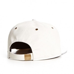 Made in Vietnam White Leather <b>Flat</b> Brim <b>Cap</b> with Embroidered Lettering Stylish Casual and Unique Headwear for Men and <b>Women</b> - Product Image 5