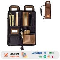 Sac de rangement pour baguettes de voyage en gros Sacs de transport pour baguettes de batterie en cuir portables de luxe