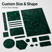 Plaques en fibre de carbone forgée aux couleurs élégantes, panneaux CFRP en fibre hachée fine, taille personnalisée OEM pour la décoration et les pièces de conception de produits
