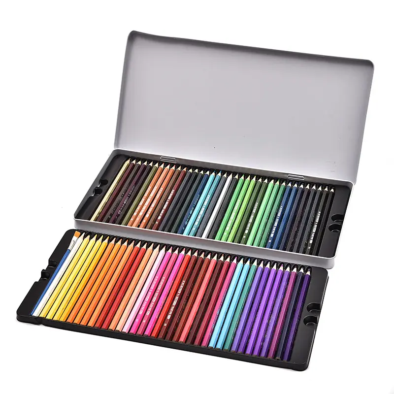 Penjualan Laris Set Pensil Cat Air Menggambar 72 Warna Seni Multi Warna Dalam Kotak Timah
