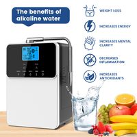 Machine à eau Kangen à technologie japonaise ioniseur d'eau alcaline 11 plaques robinet d'eau alcaline Machine à boire
