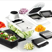 Fullstar Hachoir et mandoline Spiralizer Pro Slicer Ustensiles de cuisine Récipient en verre multifonction