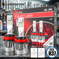 Ampoule de phare LED LUXFIGHTER H11 P36 6000K 2700LM IP65 Étanche en alliage de zinc avec ventilateur 12V 40W Conception brevetée 50000H