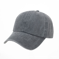 Op maat gemaakte geborduurde logo pet, effen trucker baseball snapback cap, gewassen zwarte pet