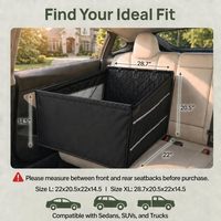 Housse de siège auto pour chien, tapis de siège arrière pour animaux, lit pour chien en tissu Oxford, imperméable, résistant aux taches, respirant, base robuste