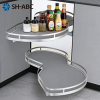 Lemari Dapur SH-ABC 470mm/18 Inch Lebar Pintu, Keranjang Penyimpanan Tarik, Baki Sudut Putar, Tray Magic Corner