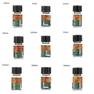 BST-505 25000 pièces/<span class=keywords><strong>bouteille</strong></span> 0,2-0,65 mm Billes de rebillage BGA au plomb <span class=keywords><strong>pour</strong></span> soudure IC Matériau d'étain Sn63/Pb37 Outils de réparation - Product Image 3