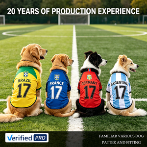 Maillot de football léger et à séchage rapide pour chien, style France, avec logo personnalisé, pour l'été et les activités sportives quotidiennes des chiens - Product Image 2