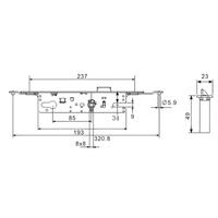 Vente chaude boule à rouleaux multipoint haute sécurité mortaise serrure de porte corps serrure de porte en aluminium