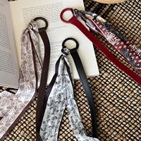Ceinture décorative rétro américaine pour femme avec anneau en O, ceinture de taille en PU, ceinture écharpe vintage à motif Paisley, accessoires de niche pour jeans et pantalons