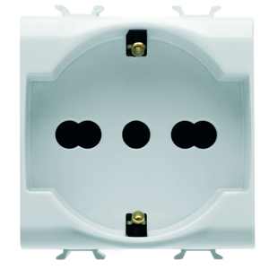 Enchufe de Pared Chorusmart 250V 16A 2P+T con Conexión a Tierra Estándar, Plástico Blanco - Product Image 1