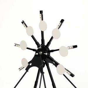 Système <span class=keywords><strong>de</strong></span> cible <span class=keywords><strong>de</strong></span> rotation <span class=keywords><strong>de</strong></span> roue 9-Ferris pour la pratique du tir réinitialisable Type d'arbalète Plume en plastique Pointe en acier Arbre en bambou - Product Image 3