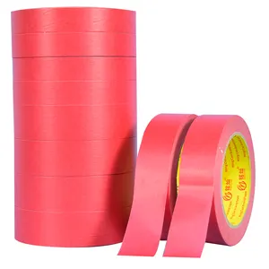Red Color Painter Tape Washi Paper Adhesive Masking Tape For Painting