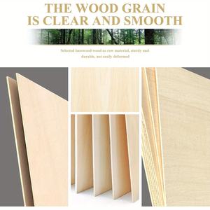 Láminas de Madera Natural de 1.5-6 mm, Corte Láser Comercial, Madera Contrachapada de Tilo, Láminas de Tilo para Manualidades, Rompecabezas 3D y Juguetes - Product Image 3