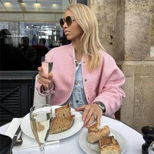 เสื้อโค้ทลำลองคอปกสีเข้มติดกระดุม 15 สีใหม่ แฟชั่นผู้หญิง - Product Image 1