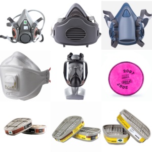 (8) نصف وجه سيليكون مع خرطوشة Googles الآمنة (8) - Product Image 4