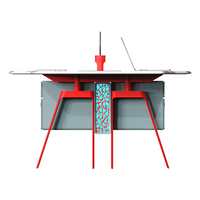 Meubles de bureau modernes au design simple, cloisons modulaires orange ouvertes pour six personnes, cloisons avec armoire, poste de travail de bureau