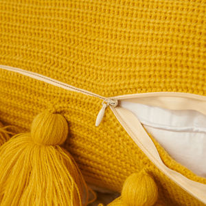 Almofada Luxuosa Quadrada de Tricô Sólido com Relevo para Sofá, Sala de Estar e Decoração de Hotel, Ecológica - Product Image 6