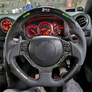Volante Deportivo de Cuero Genuino con LED para Nissan <span class=keywords><strong>GTR</strong></span> R33 R35, Diseño en D, Base Plana, Personalizado, Accesorio Interior para <span class=keywords><strong>Auto</strong></span> - Product Image 3