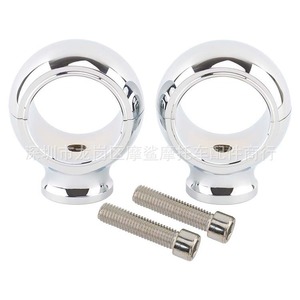 Elevador de Manillar de Motocicleta de 50.8mm, Redondo, Fijo, Negro, Cromado en Oro, para Harley Davidson - Product Image 3