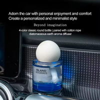 Diffuseur de voiture liquide 50 ml en boue de diatomée écologique, flacon en verre de luxe, parfum d'huile essentielle longue durée, désodorisant à parfum léger